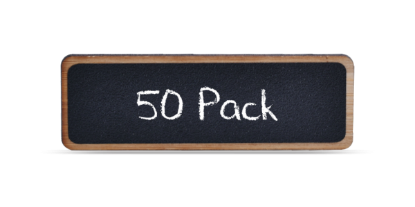 Bamboo Reusable Chalkboard Badges 50 Pack